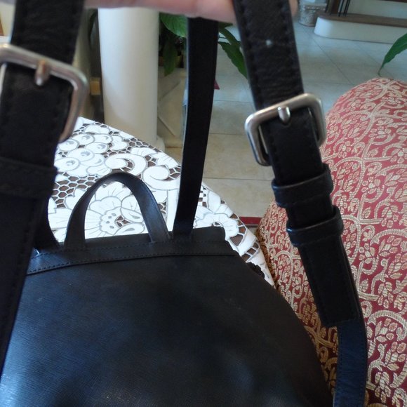 Kate Spade NY Black Saffiano Leather Medium Size Backpack main image 8